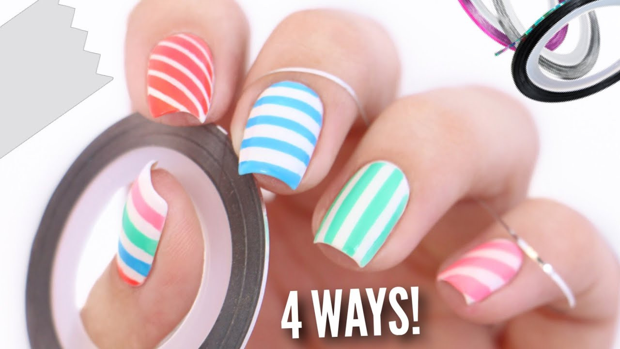 Striped Nail Art
 4 Ways To Easily Get Perfect Striped Nails