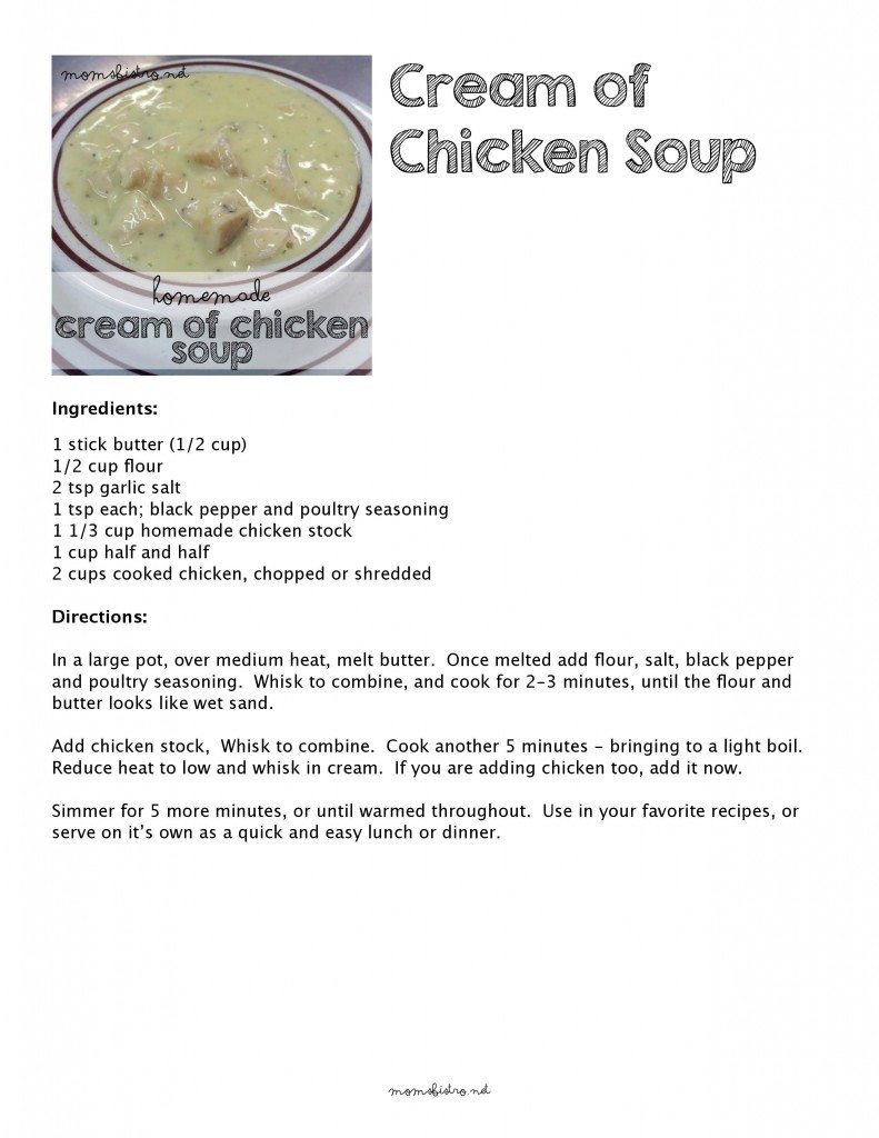 Substitute For Cream Of Chicken Soup
 cream of chicken soup substitute