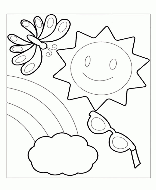 Summer Coloring Pages For Kids Printable
 Free Preschool Summer Coloring Pages Coloring Home