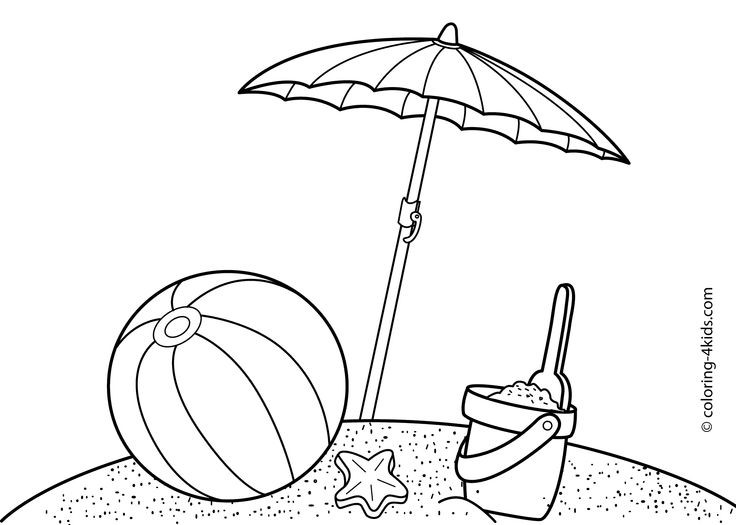Summer Coloring Pages For Kids Printable
 25 best Beach theme images on Pinterest