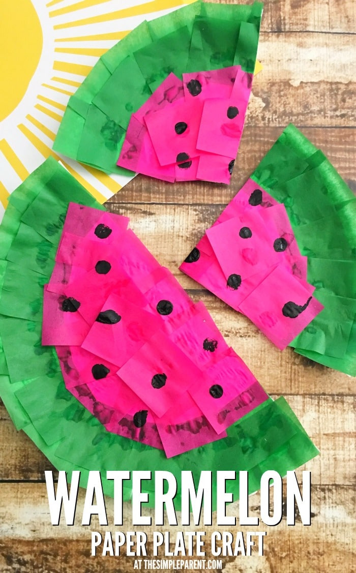 Summer Crafts For Preschoolers Easy
 Make a Cute Watermelon Craft from a Paper Plate • The