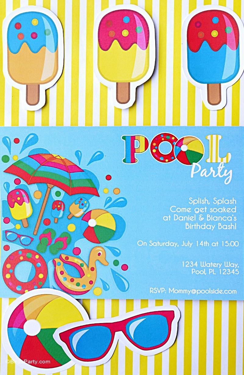 Summer Party Invitation Ideas
 Pool Party Ideas & Kids Summer Printables Party Ideas