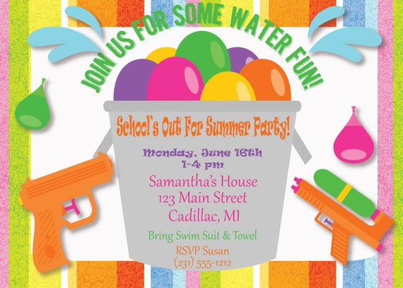 Summer Party Name Ideas
 Kids Party Invitation Kids Summer Party Invitation Kids