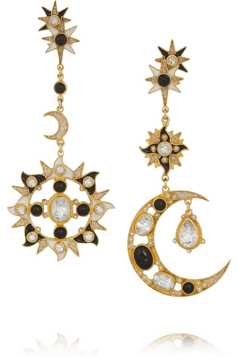 Sun And Moon Earrings
 Lyst Percossi Papi Sun And Moon Gold Plated Multi Stone