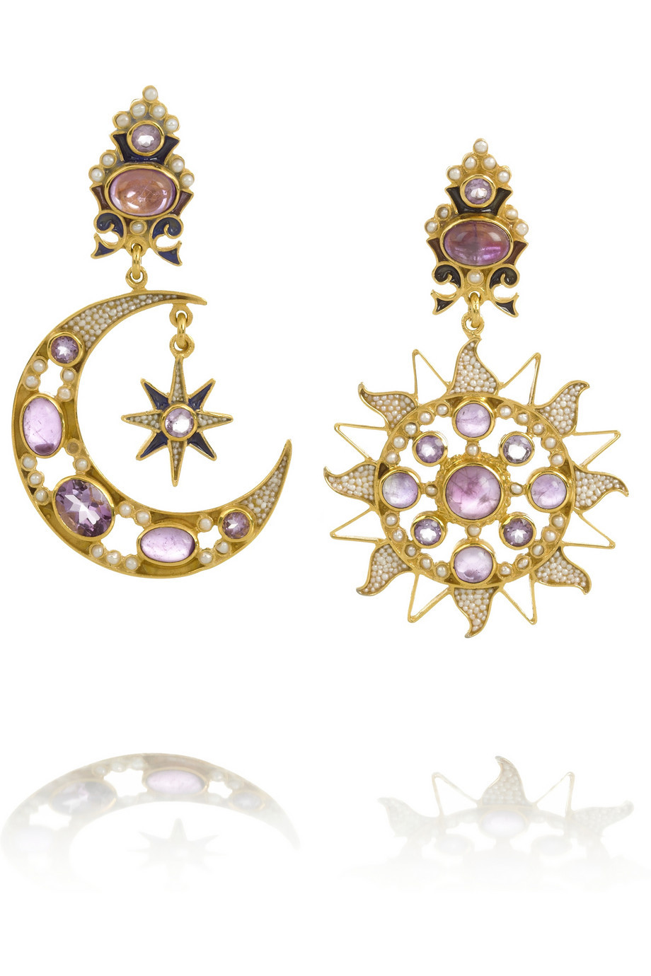 Sun And Moon Earrings
 Lyst Percossi Papi Diego Sun and Moon Goldplated