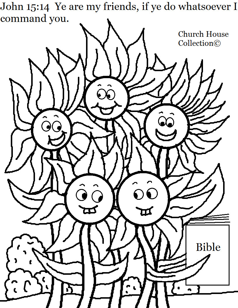Sunday School Coloring Pages For Toddlers
 Church House Collection Blog Flower Family John 15 14