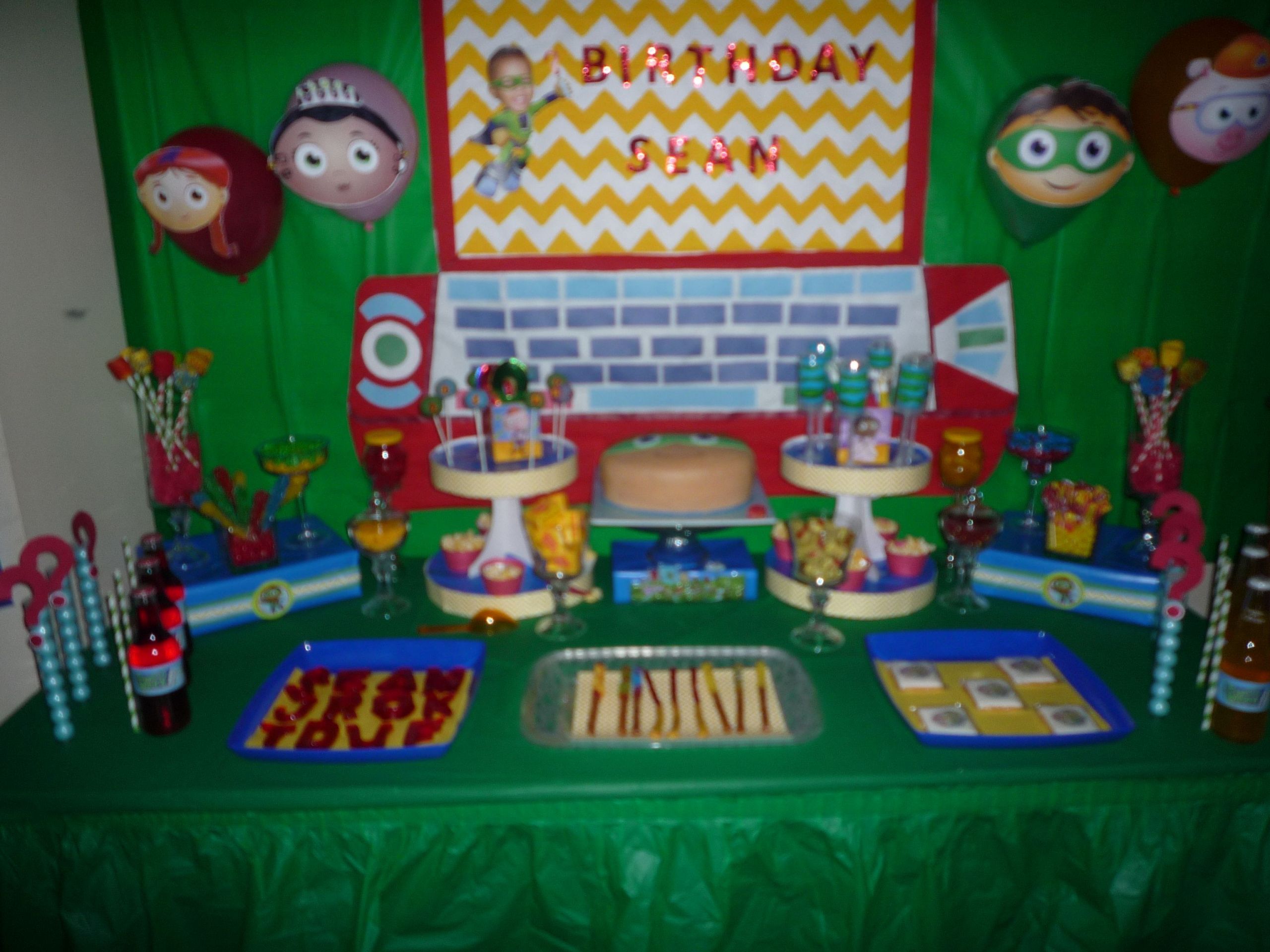 Super Why Birthday Decorations
 Super Why Dessert Table Super Why Birthday Party