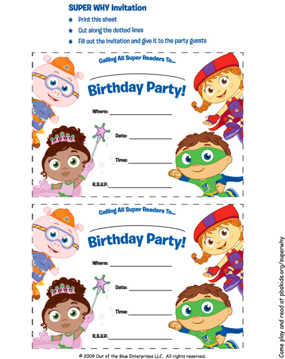 Super Why Birthday Decorations
 Sarah with an H Super Why Party