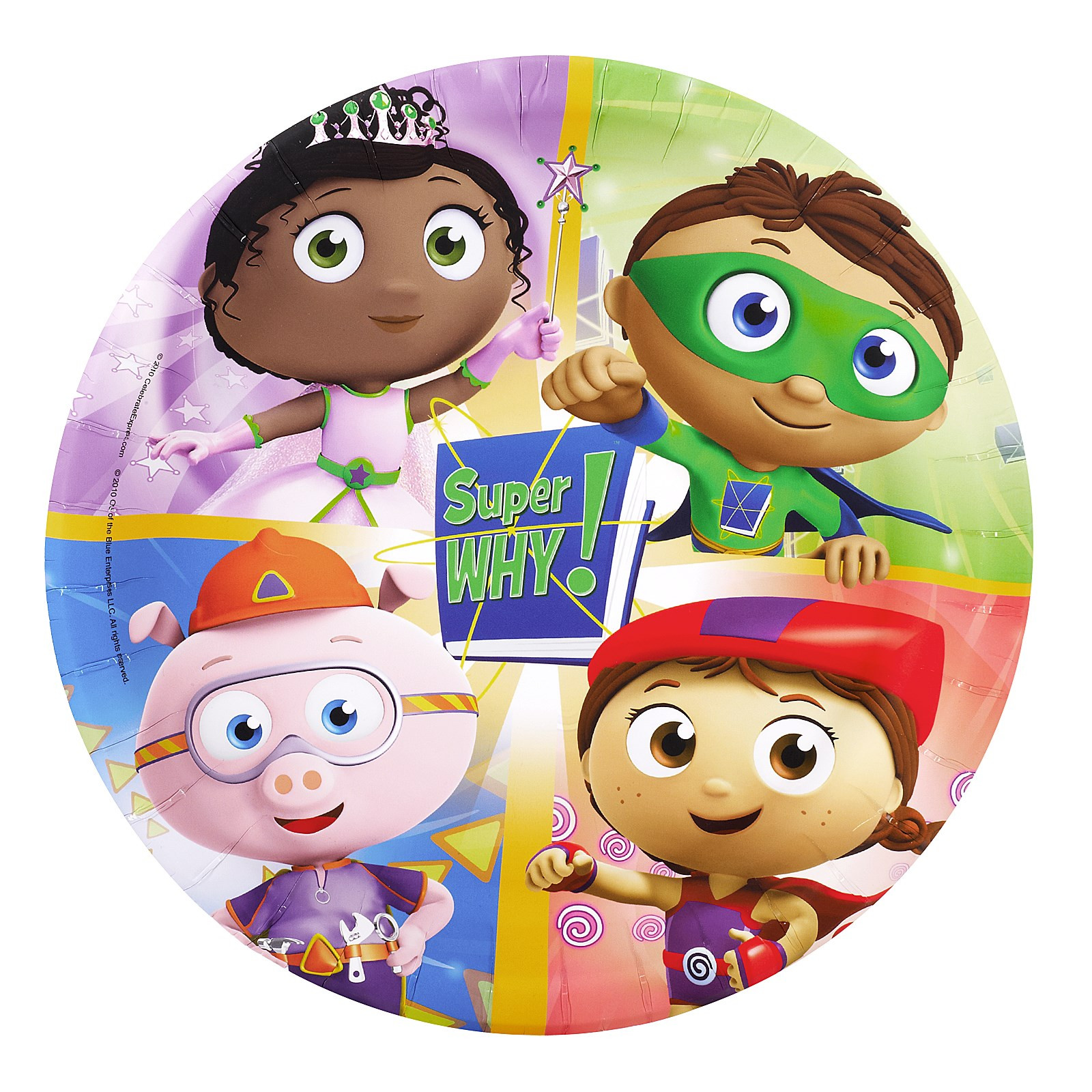 Super Why Birthday Decorations
 Super Why Dinner Plates