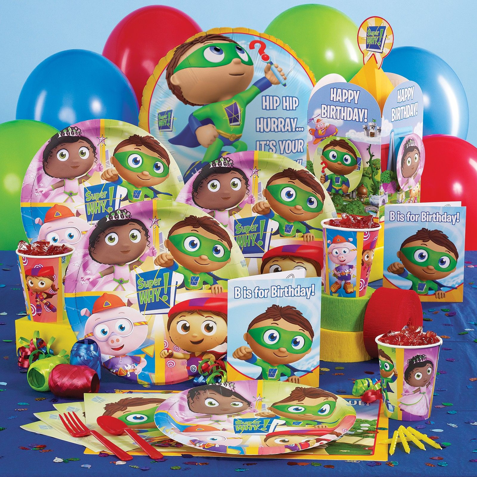 Super Why Birthday Decorations
 Super Why Party Pack