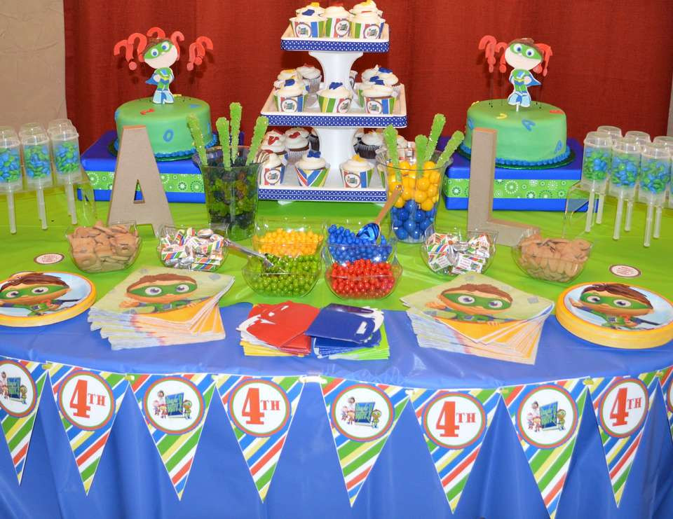 Super Why Birthday Decorations
 super why Birthday "Super Why 4th Birthday Twins