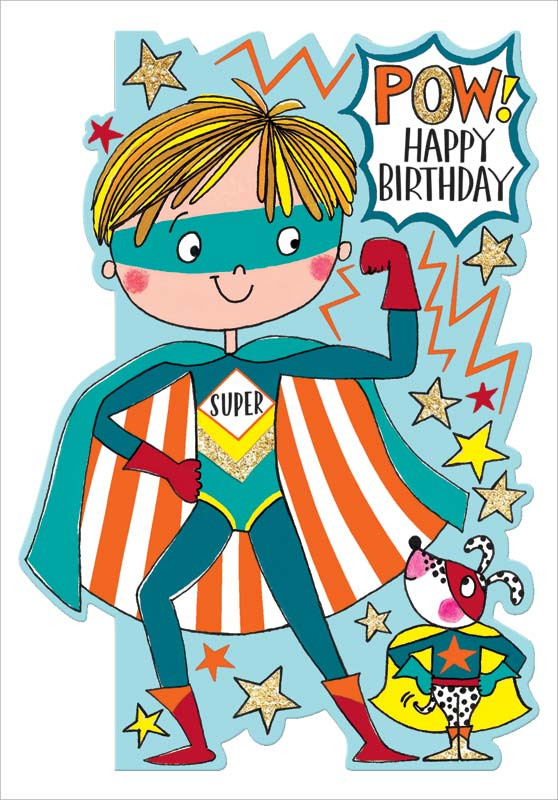 Superhero Birthday Card
 Rachel Ellen Designs Superhero Birthday Card DAR012