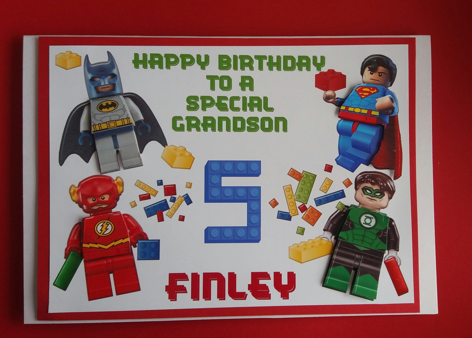 Superhero Birthday Card
 Personalised Lego Superhero Birthday Card