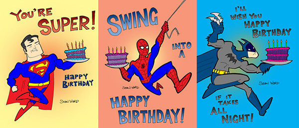 Superhero Birthday Card
 Superhero Birthday Cards on Behance