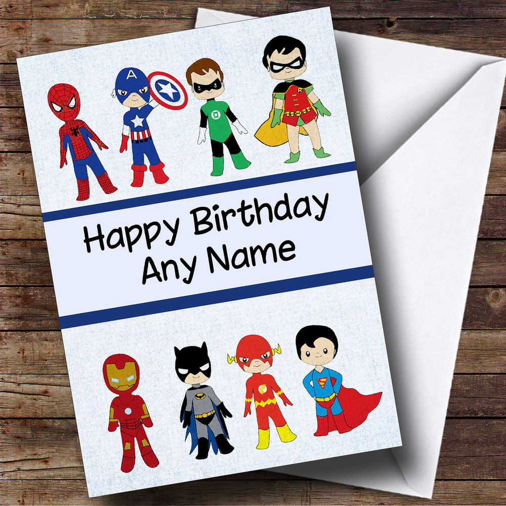 Superhero Birthday Card
 Superhero Collection Personalised Children s Birthday