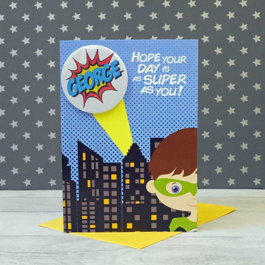 Superhero Birthday Card
 Personalised Superhero Birthday Card Superhero Card Boys