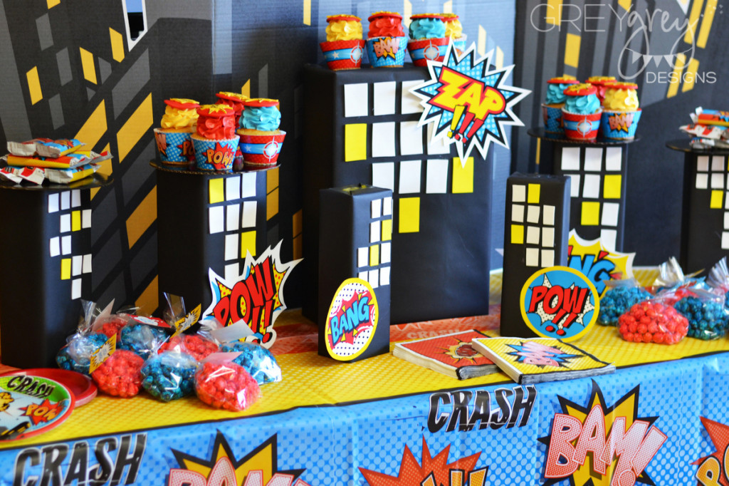 Superhero Birthday Decorations
 Rooms and Parties We Love February 2014 Week 3 Project
