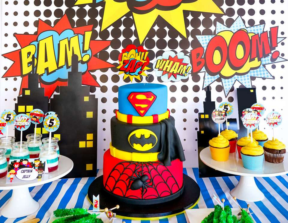 Superhero Birthday Decorations
 Superhero Boy Birthday "William s Pow erful
