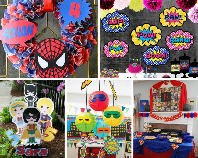 Superhero Birthday Decorations
 Superhero Party Ideas