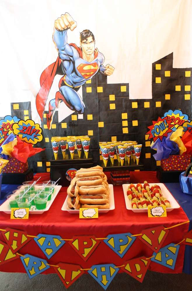 Superhero Birthday Decorations
 Superhero Birthday Party Ideas 26 of 53