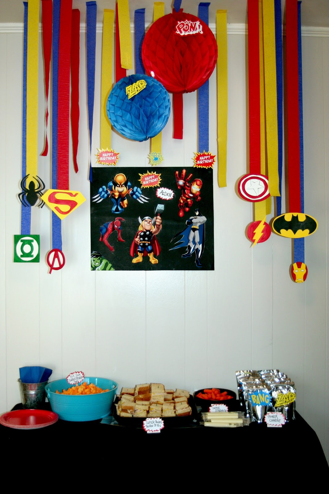 Superhero Birthday Decorations
 Circles Sunshine Super Hero Birthday Party