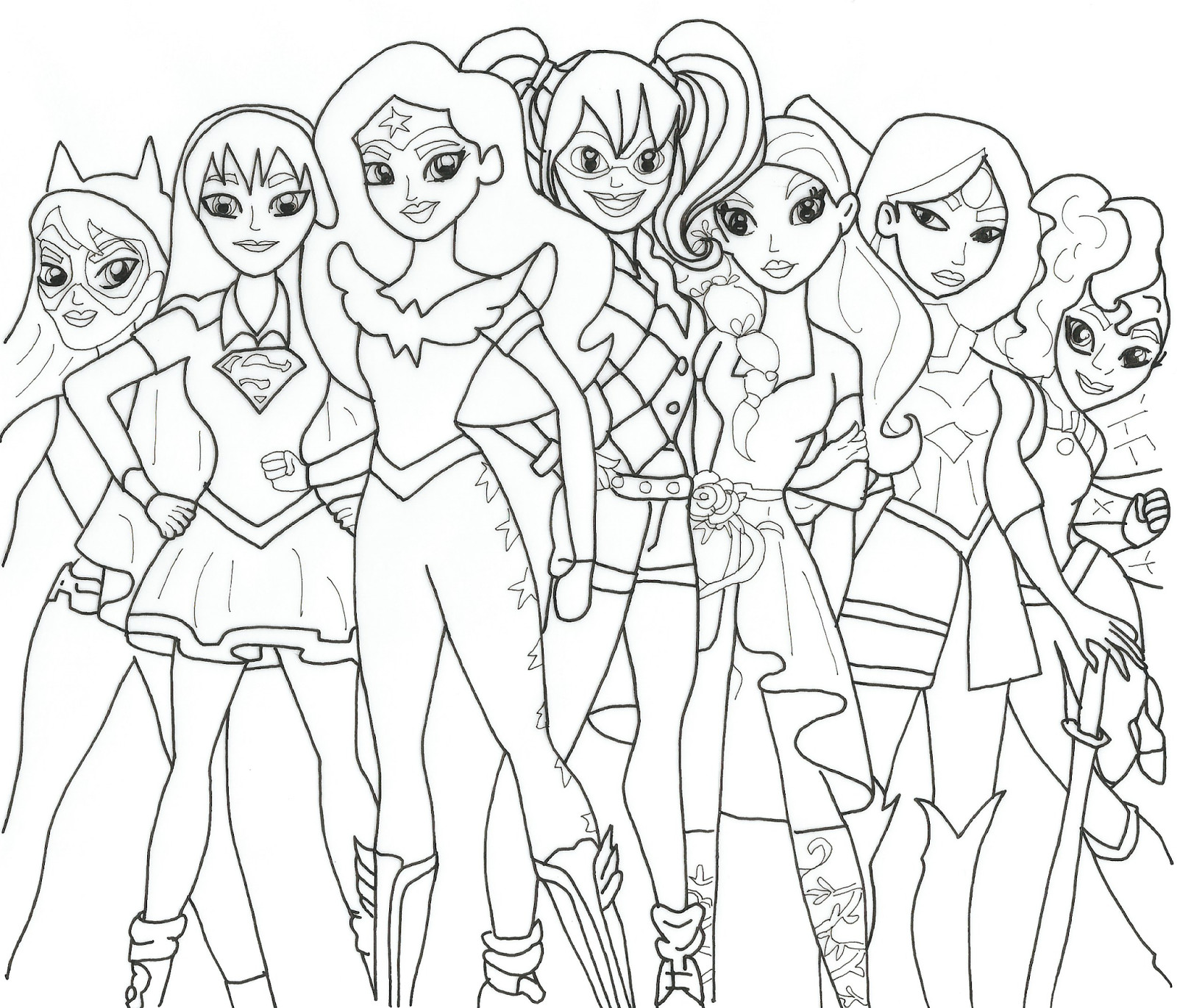 Superhero Girls Coloring Pages
 Free printable coloring page for Super Hero High Girls