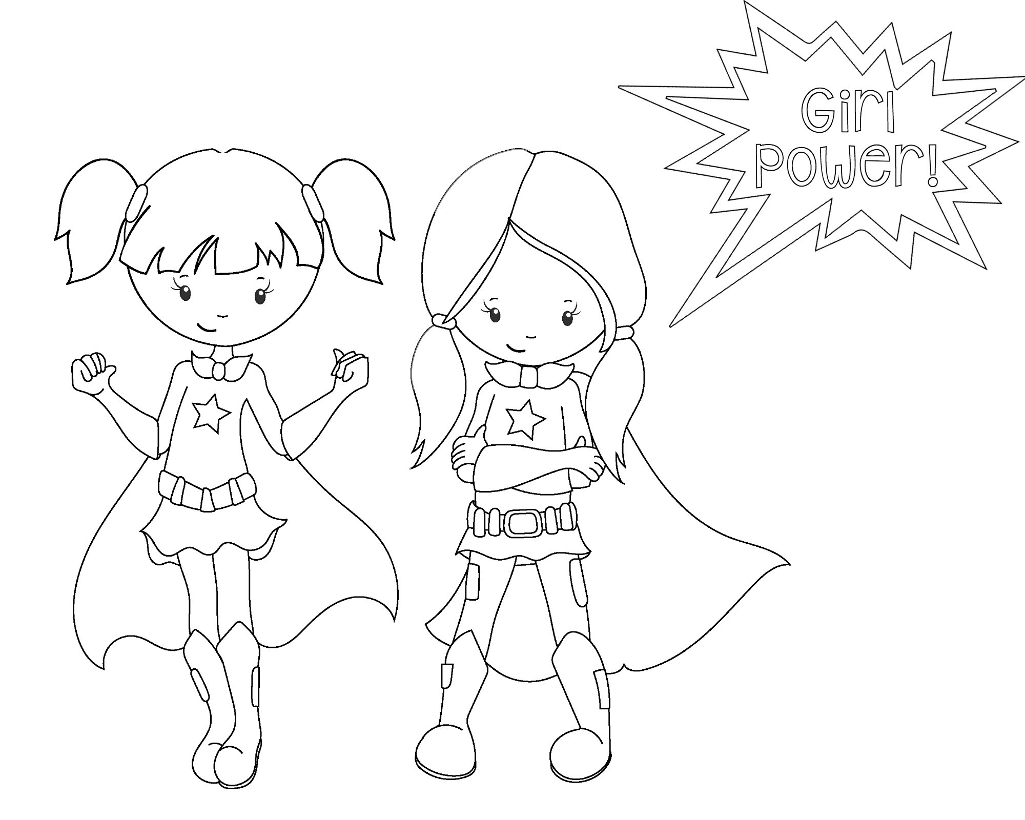 Superhero Girls Coloring Pages
 Superhero Coloring Pages Crazy Little Projects