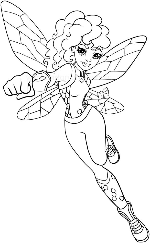 Superhero Girls Coloring Pages
 Bumblebee DC Superhero Girls coloring page to print