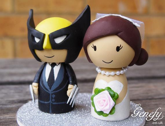 Superhero Wedding Cake Toppers
 Items similar to Cute superhero wedding cake topper