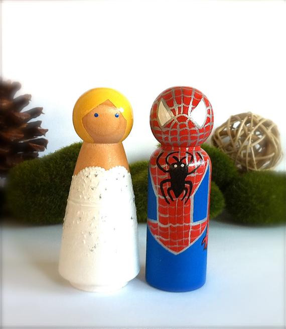 Superhero Wedding Cake Toppers
 SET OF 2 Monogram Cutting Board and Cheese by
