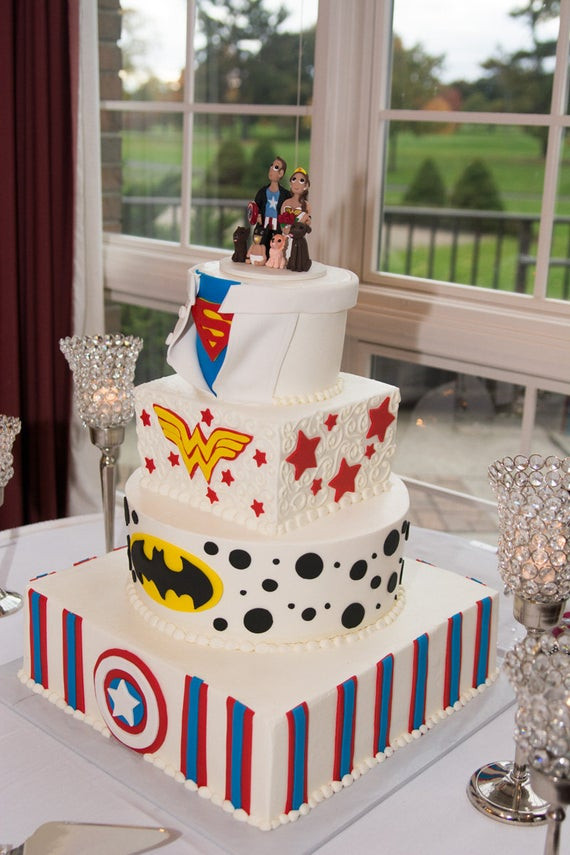 Superhero Wedding Cake Toppers
 Custom Super Hero Themed Wedding Cake Topper Super Woman