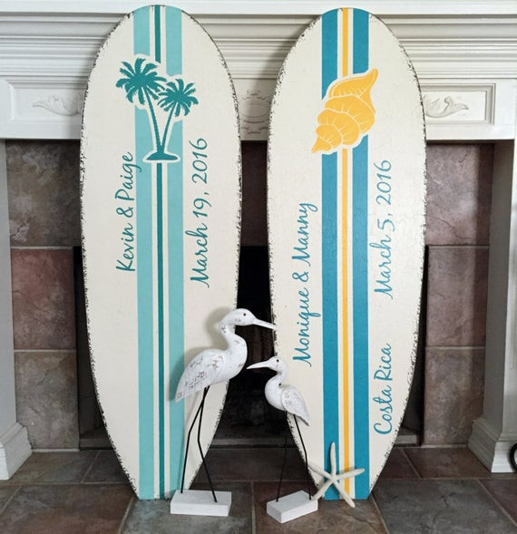 Surfboard Wedding Guest Book
 Guest Book Alternative SURFBOARD SIGN Wedding Signs Beach