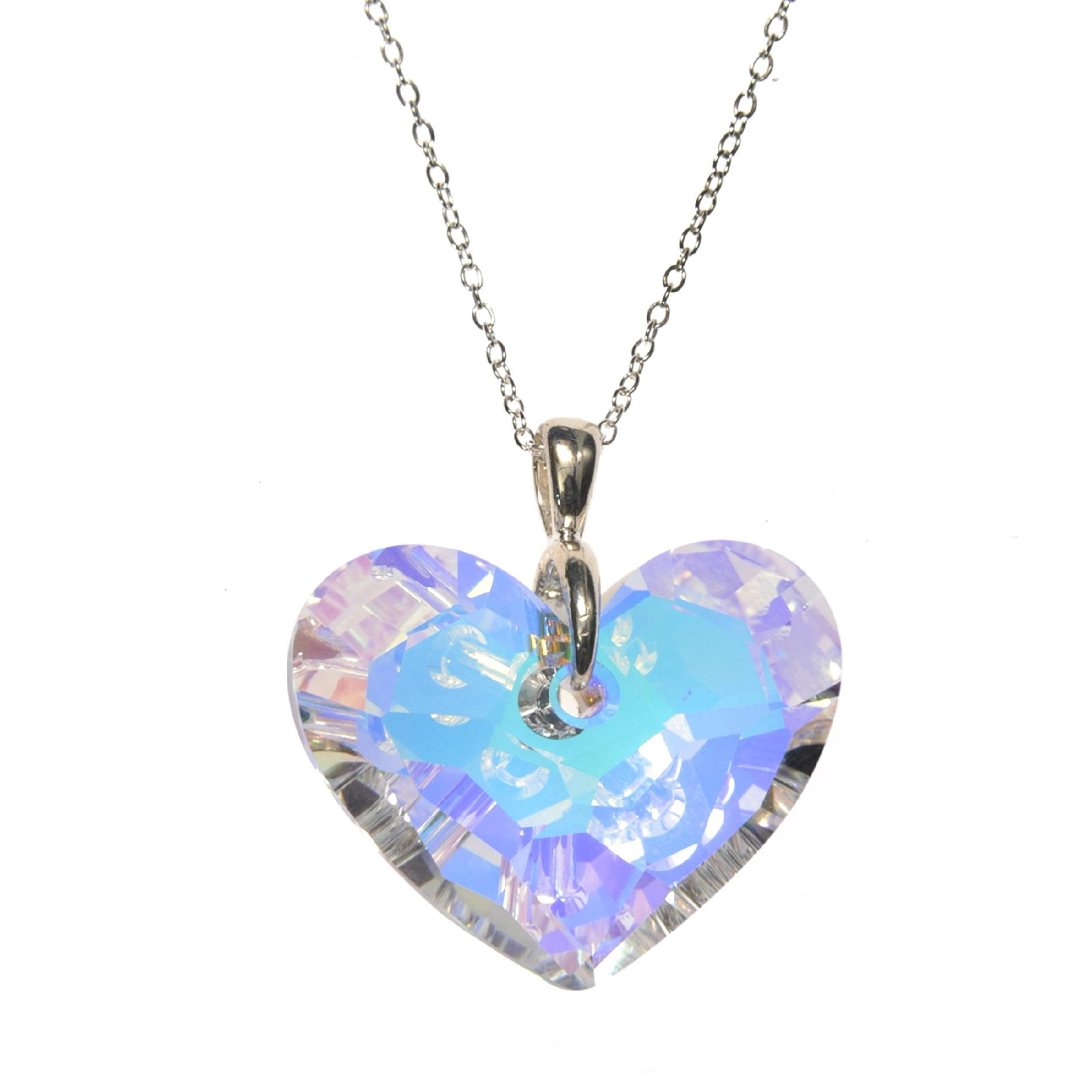 Swarovski Crystal Necklace
 Truly In Love Swarovski Crystal AB Heart Pendant Jewelry