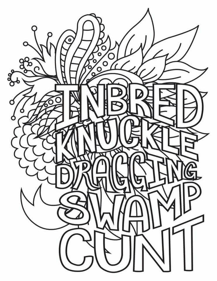 Swear Word Adult Coloring Book
 61 best adult swear words coloring pages images on