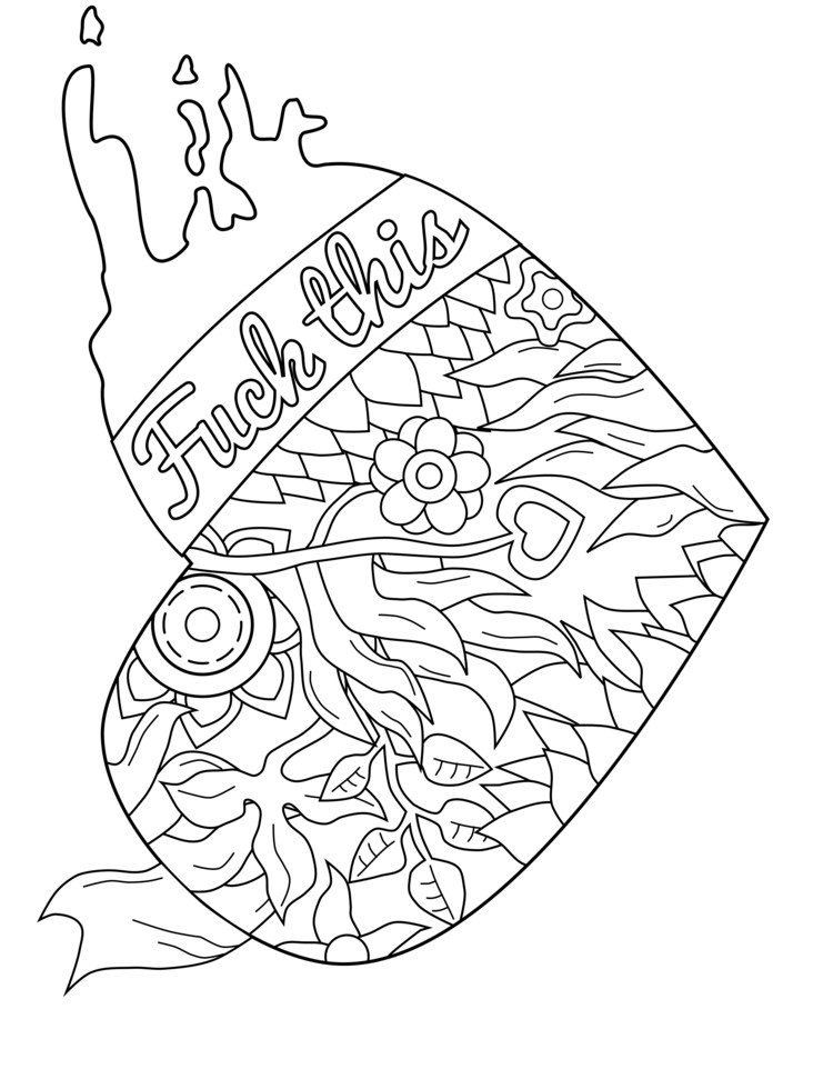 Swear Word Coloring Pages Printable Free
 swear word coloring page swearstressaway