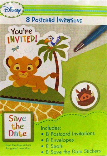 Sweet Circle Of Life Baby Shower Party Supplies
 Baby Lion King Sweet Circle of Life Invitation Set w