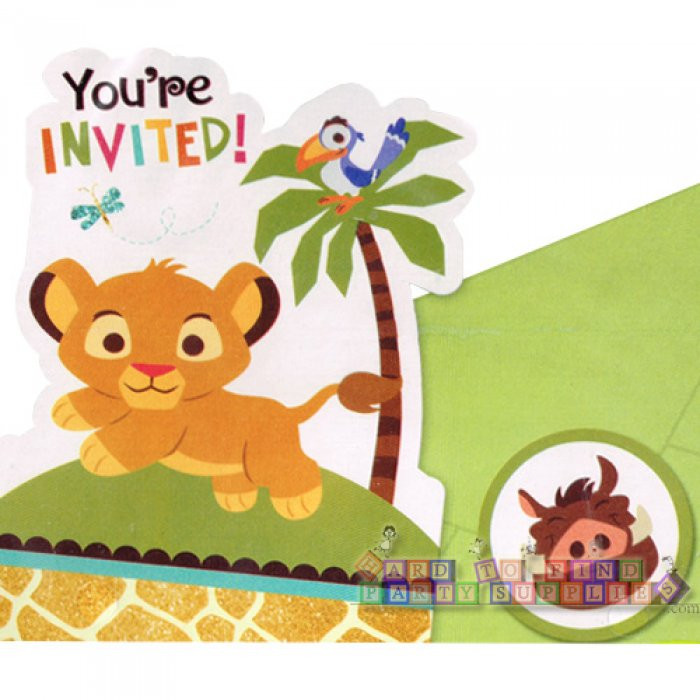 Sweet Circle Of Life Baby Shower Party Supplies
 Baby Lion King Sweet Circle of Life Invitation Set w
