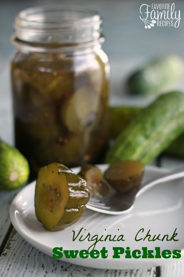 Sweet Pickles Recipe For Canning
 Virginia Chunk Sweet Pickles Recipe