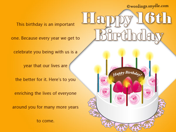 Sweet Sixteen Birthday Wishes
 16th Birthday Wishes Messages and Greetings – Wordings