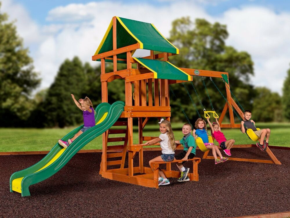 Swing Set For Big Kids
 kids playsets for backyard Big Backyard Lexington Wood