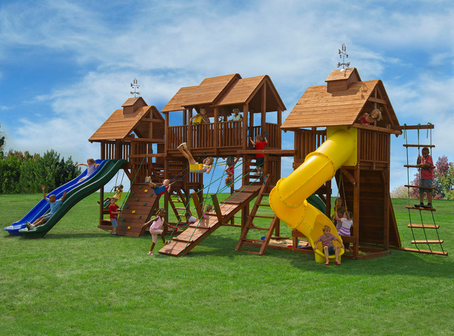 Swing Set For Big Kids
 Huge Swing Sets Traditional Kids other metro by