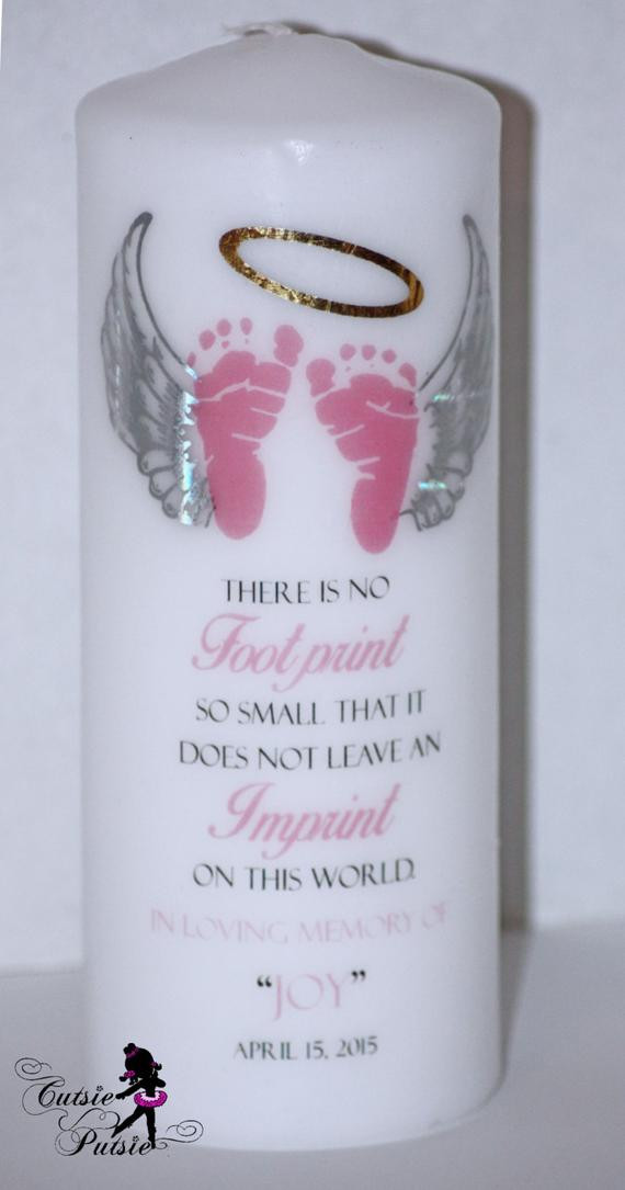 Sympathy Gifts For Loss Of Baby
 Baby Memorial Candle Sympathy Gift Miscarriage Memorial