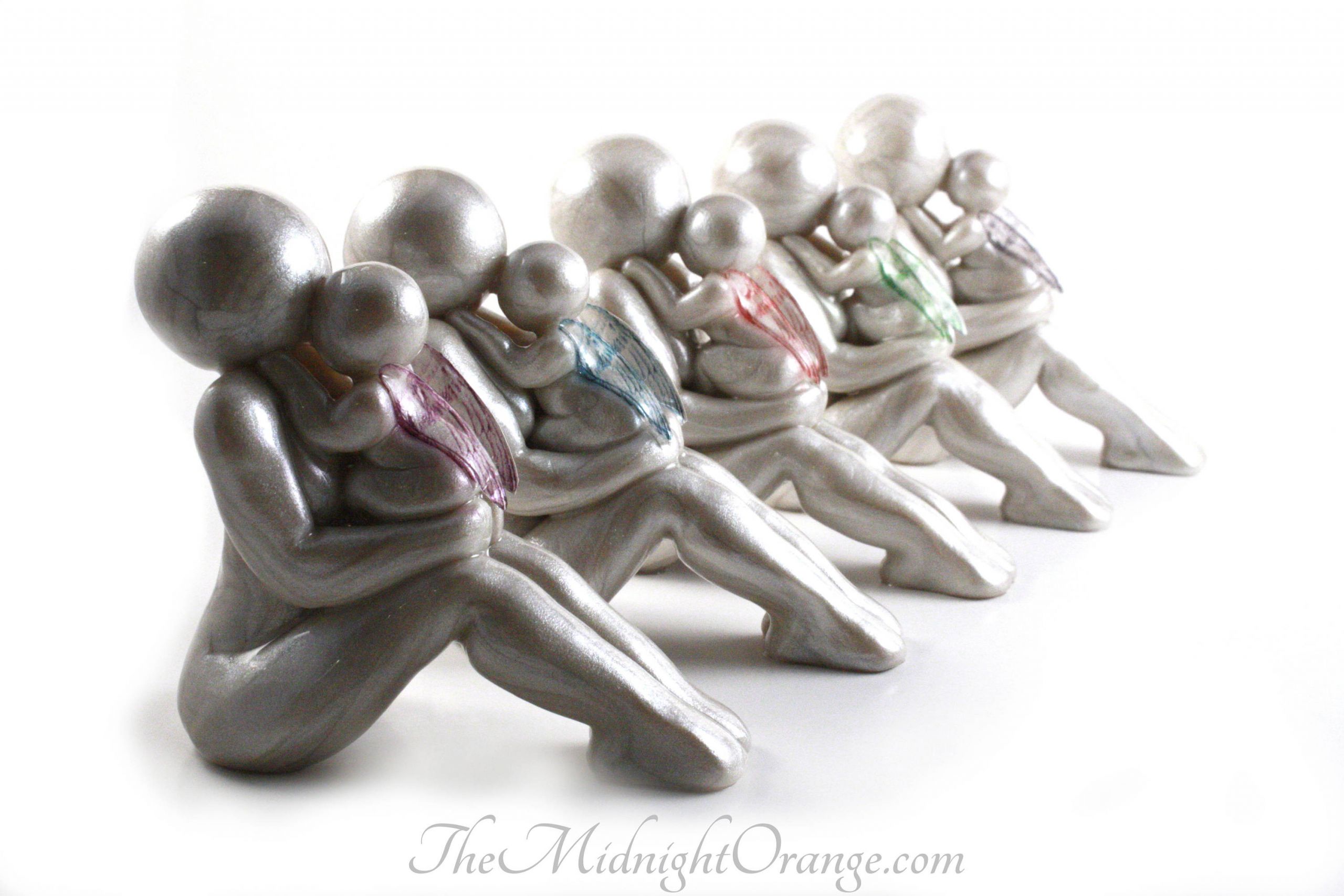 Sympathy Gifts For Loss Of Baby
 Mother and Baby Angel Child Loss Sympathy Gift handmade clay