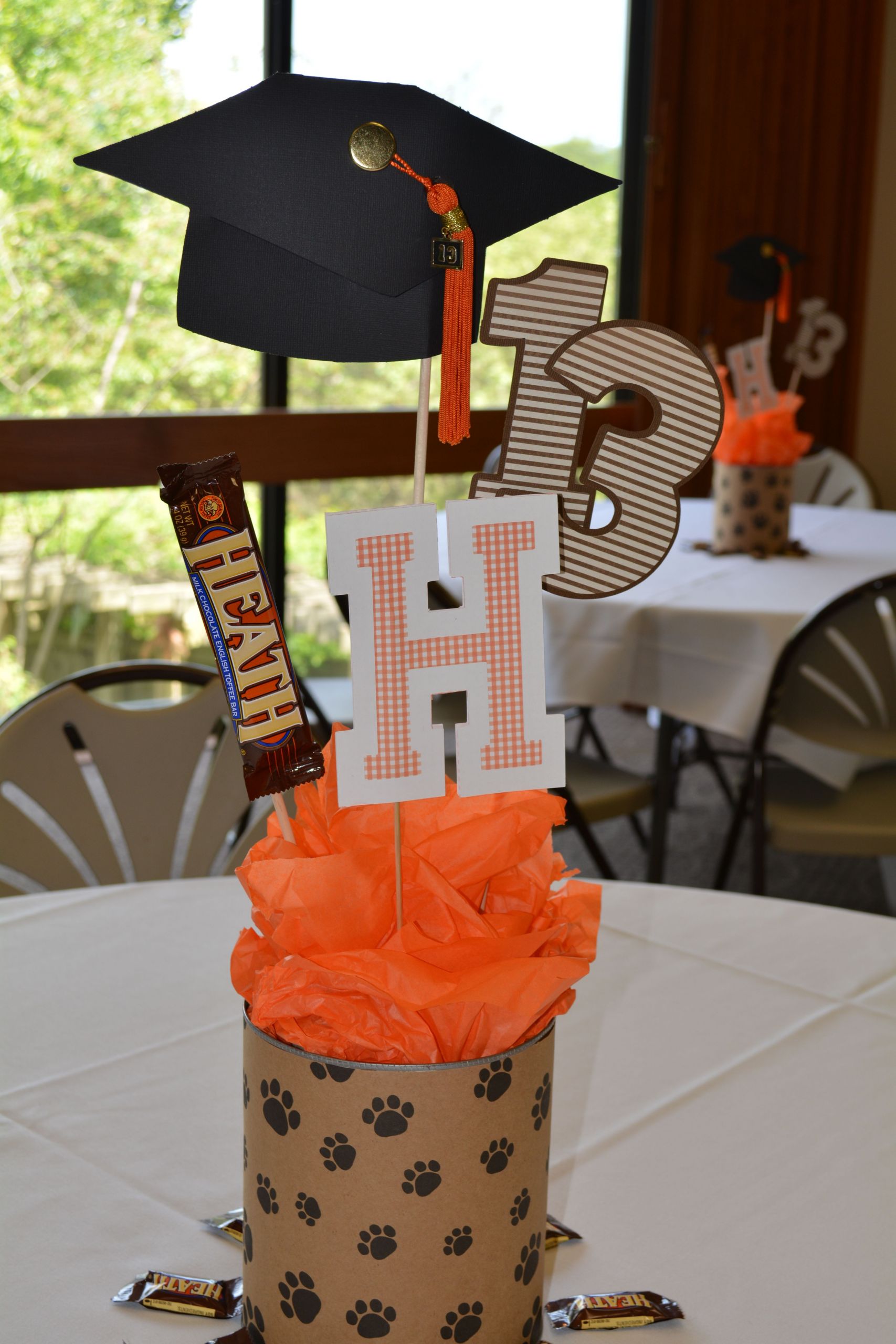 Table Decoration Ideas For Graduation Party
 Graduation table centerpieces with Cricut cuts Jolee