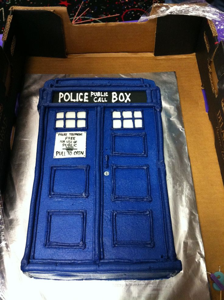 Tardis Birthday Cake
 Doctor Who TARDIS cake totally want this for my birthday