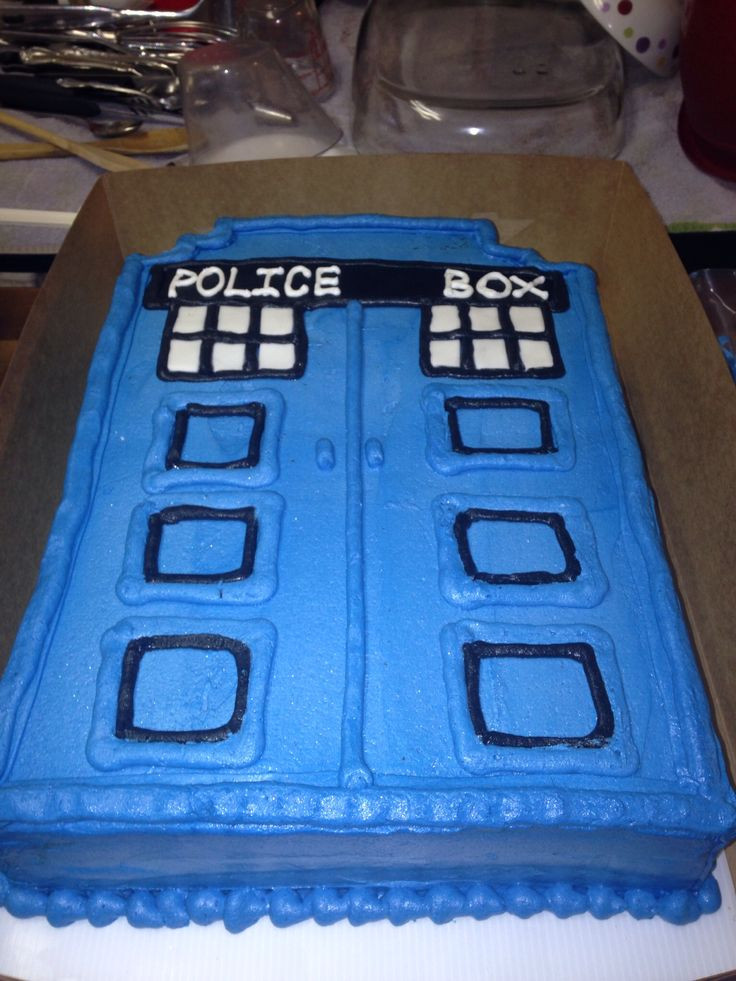 Tardis Birthday Cake
 Dr Who TARDIS cake Kid Stuff Pinterest