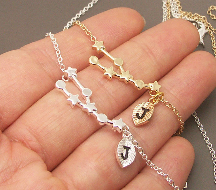 Taurus Constellation Necklace
 Taurus Necklace Zodiac Sign Necklace Personalized Initial