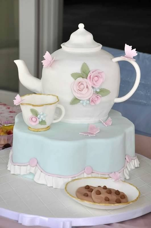 Tea Party Birthday Cake Ideas
 best tea party cake ever parties by The Pink Peach