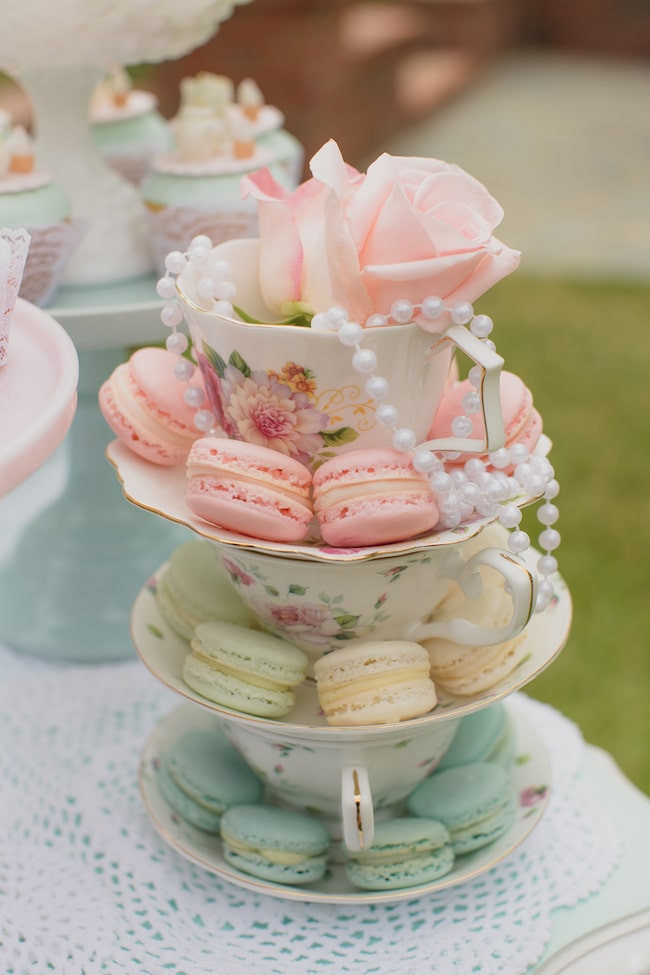 Tea Party Birthday Cake Ideas
 Mint and Pink Vintage Tea Party Pretty My Party Party