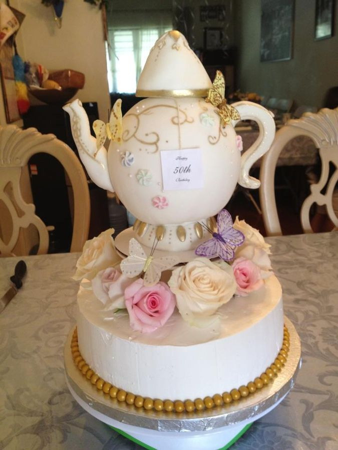 Tea Party Birthday Cake Ideas
 50th Birthday tea party or for my Mom s 80th birthday